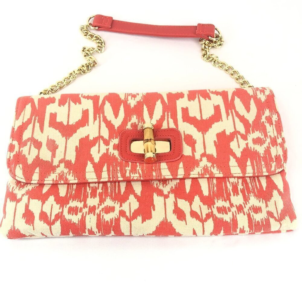 Chico's Coral And Cream Colored Purse